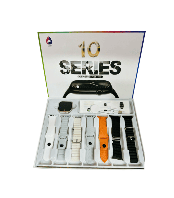Apple Watch series 10 S30 pro Max - 7 in 1 Straps Box Packed